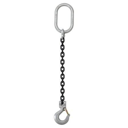 5/16 X 10' - Crosby Single Leg Chain Sling W/ Sling Hook - Grade 100